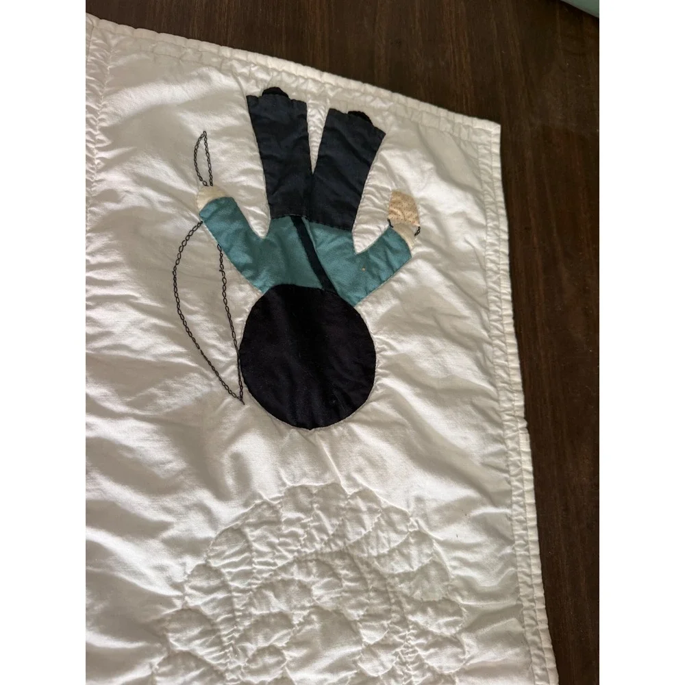 Vintage Sunbonnet Sue Fisherman Sam Quilted Table Runner Wall Hanging Applique‎